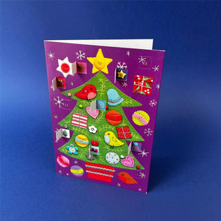 Christmas Tree Christmas Advent Calendar Greetings Card, 24 Door Advent Calendar