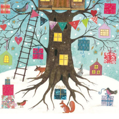 Christmas Advent Calendar Christmas Treehouse | Traditional Door Advent Calendar