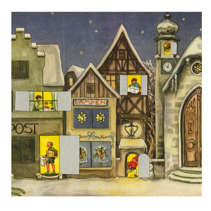 The little Town from 1946 | Freestanding Traditional Christmas Advent Calendar