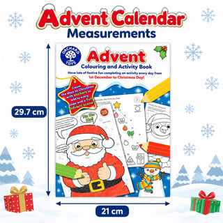 Christmas Advent Colouring and Activity Book, A4 with Stickers & Puzzles