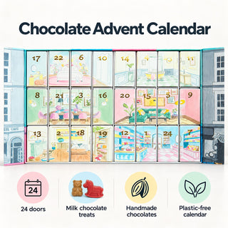 Portobello Chocolate Christmas Advent Calendar, Luxury Handmade Melt Chocolates