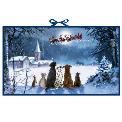 Deluxe Traditional Christmas Advent Calendar | Santa And Animals Advent Calendar | Father Christmas Picture Advent Calendar