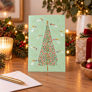Angel Trees Christmas Advent Calendar Greetings Card, Christmas Tree 17cm