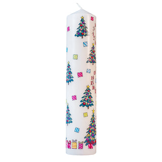 Christmas Advent Pillar Candle | Advent Christmas Candle - Christmas Tree