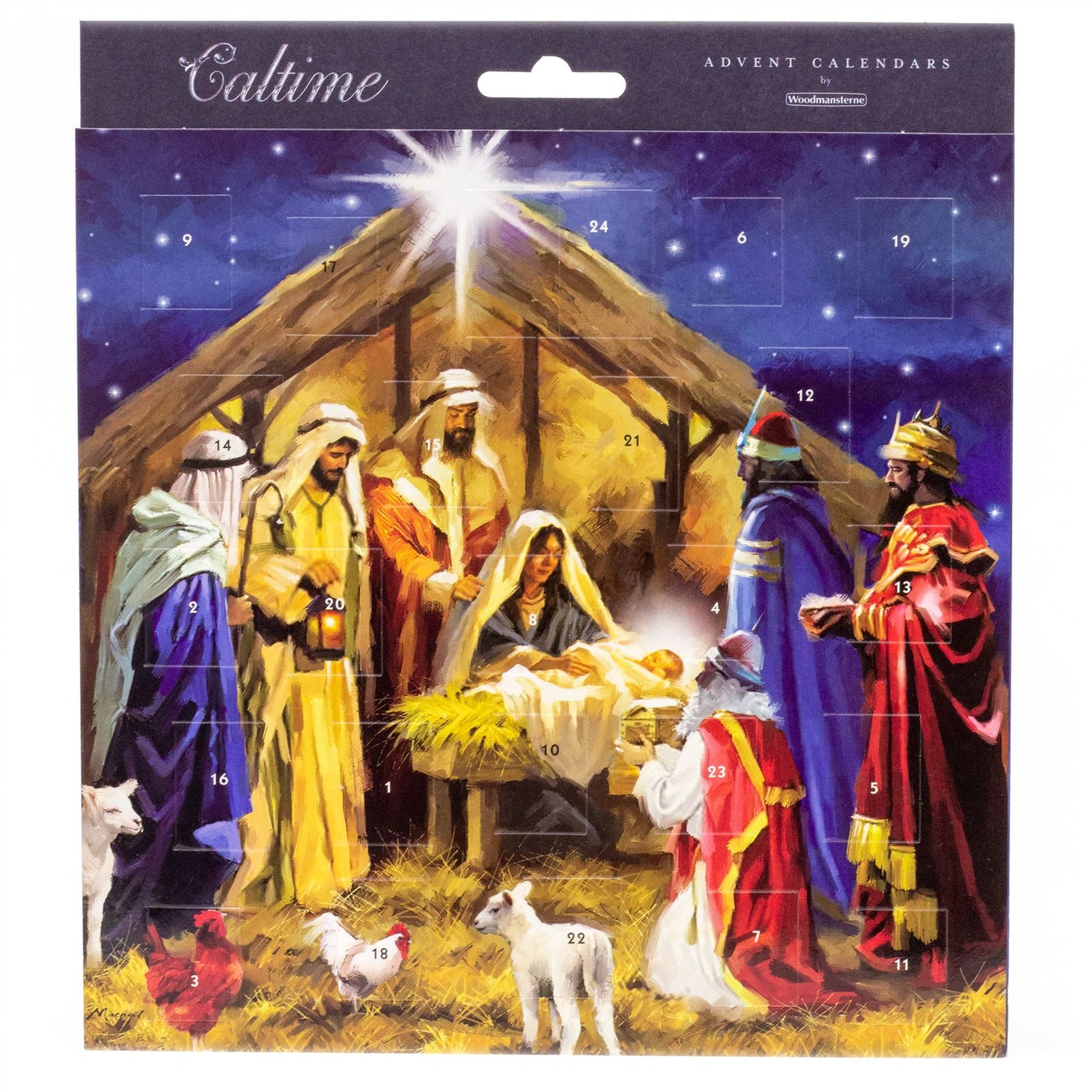 Traditional Christmas Advent Calendar Nativity Scene Picture Advent