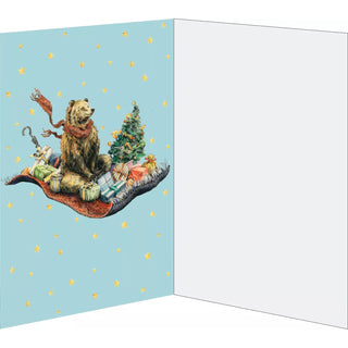 Storytime Christmas Advent Calendar Greetings Card, Rabbit Woodland Design
