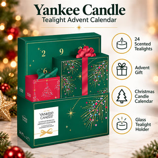 Yankee Candle Tealight Christmas Advent Calendar, 24 Different Fragrances