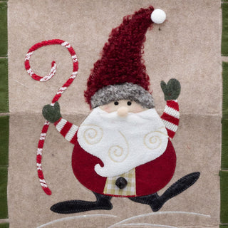 Fabric Santa Christmas Advent Calendar | 24-Pocket Hanging Calendar for Kids
