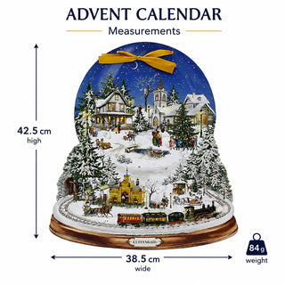 Snow Globe Winter Magic Christmas Advent Calendar, 42.5cm Picture Calendar