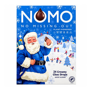 Nomo Creamy Choc Drops Christmas Advent Calendar, 24 Chocolate Treats