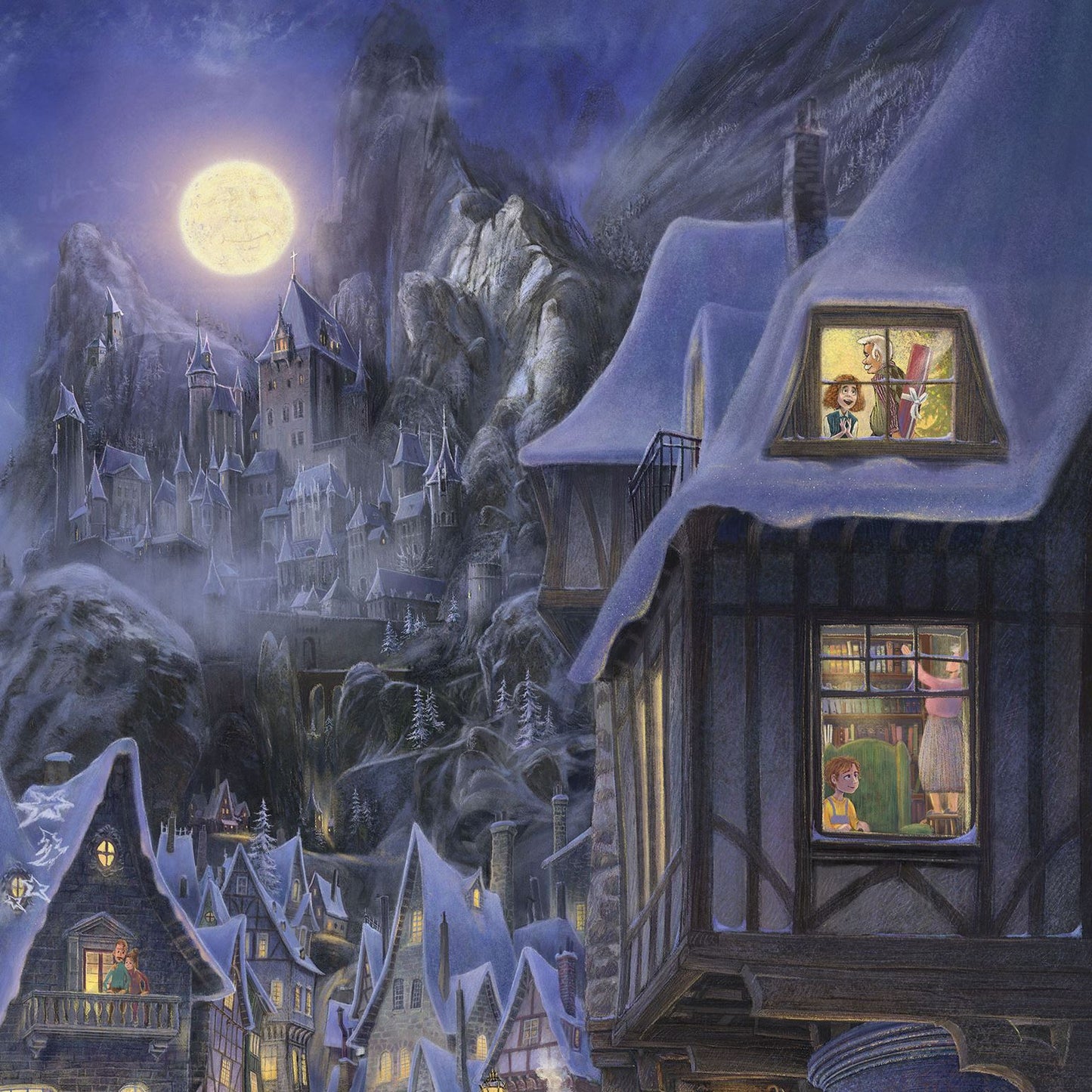 Enchanted Moonlit Village Christmas Advent Calendar Traditional Advent Calendar