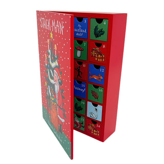 Stick Man Wooden Fill Your Own Advent Calendar with Drawers, Christmas Countdown
