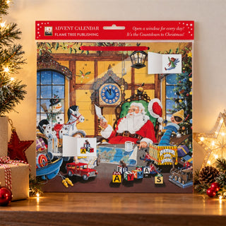 Letter to Santa Christmas Advent Calendar with Stickers, 24 Door Santa Workshop