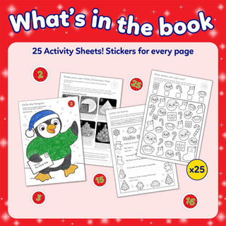 Christmas Advent Colouring and Activity Book, A4 with Stickers & Puzzles
