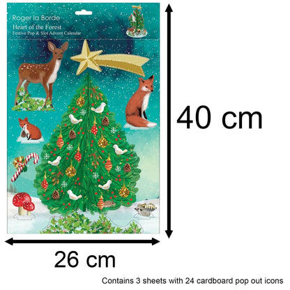 Heart Of The Forest 3D Pop & Slot Free Standing Christmas Tree Advent Calendar