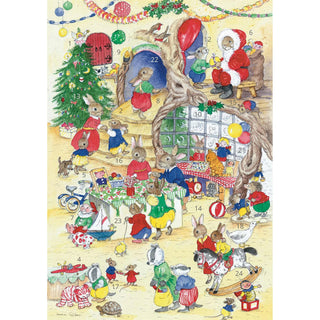 Toy Shop Christmas Advent Calendar Greetings Card, A5 Woodland Animal Design
