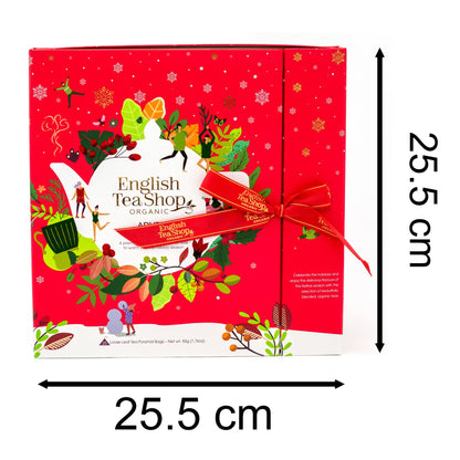 Christmas Organic Herbal Tea Advent Calendar | 25 Bag Tea Selection Book Style