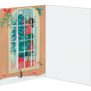 Christmas Advent Calendar Card, 17cm Illustrated Christmas Countdown Card