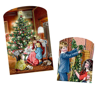3D LED Christmas House Advent Calendar with Light - Up Windows - 18.5x30cm