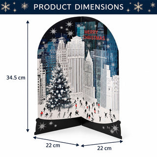 3D New York Christmas Advent Calendar, 34.5cm Illustrated Cityscape