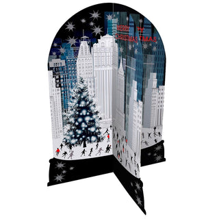 3D New York Christmas Advent Calendar, 34.5cm Illustrated Cityscape