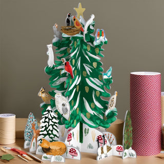 3D Pop & Slot Christmas Conifer Free Standing Christmas Advent Calendar