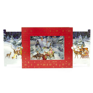 3D Winter Landscape Advent Calendar | Victorian Pull - Out Snow Scene 3D Countdown