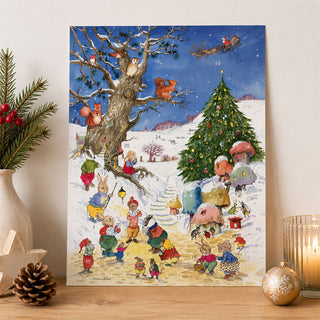 Christmas in the Woods A4 Advent Calendar, Vintage Picture Advent Calendar