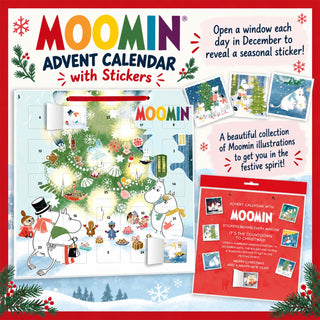Moomin Christmas Comes to Moominvalley Advent Calendar with Stickers, 30cm