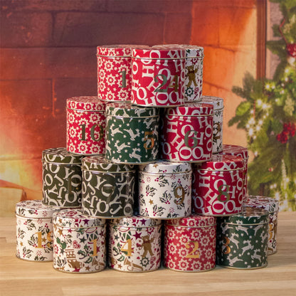 Emma Bridgewater - Christmas Joy Advent Tin Calendar | Christmas Advent Calendar