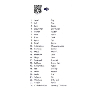 Sound Advent Calendar, 24 Animal & Farm Sounds, Snowy Countryside Scene