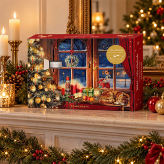 Christmas Tea Light Advent Calendar with 24 Revealing Picture Candles