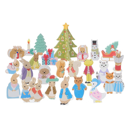 Children's Wooden Peter Rabbit Playset Countdown To Christmas Advent Calendar