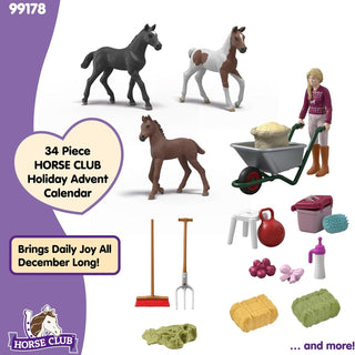Schleich Horse Club Toy Advent Calendar, Horse Advent Calendar 2025, 34 Pieces