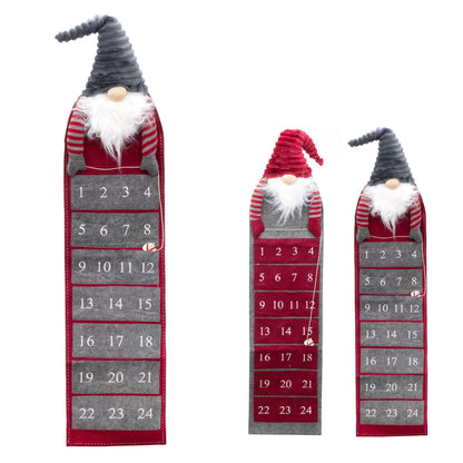 LED Gonk Christmas Advent Calendar | Reusable Fabric 24 Pocket Advent Calendar