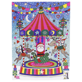 Christmas Carousel Advent Calendar, 33cm Merry-Go-Round Picture Calendar
