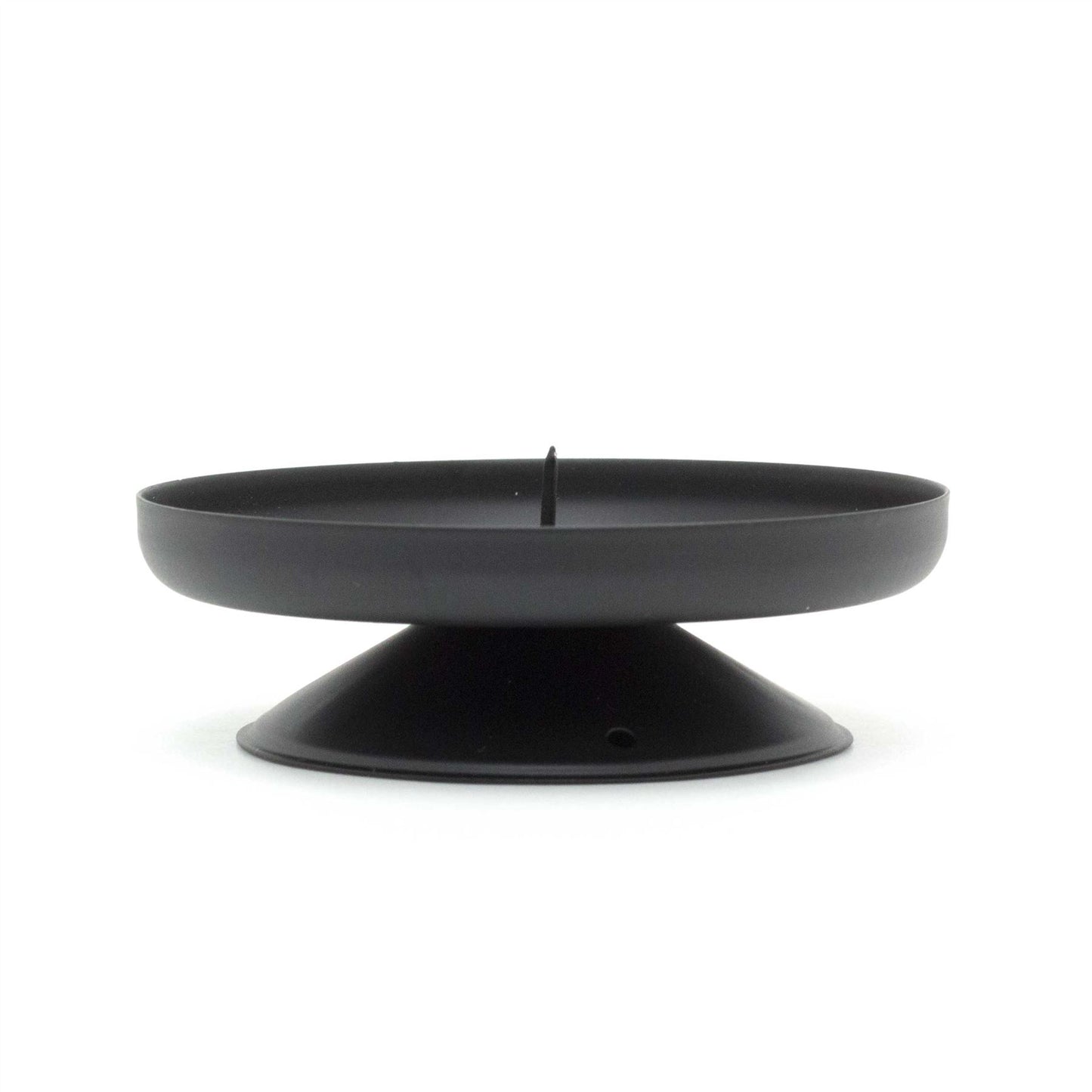 Traditional Black Metal Candle Holder Candle Plate | Pillar Candle Dish Candlestick | Round Votive Candle Holders