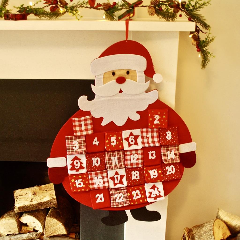 Hanging Felt Santa Father Christmas Advent Calendar