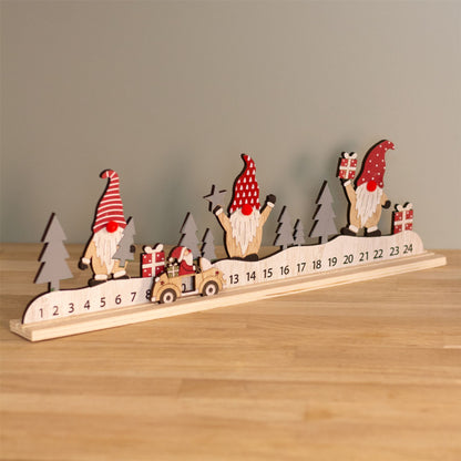 Santa's Festive Journey Advent Calendar | Sliding Santa Wooden Advent Calendar