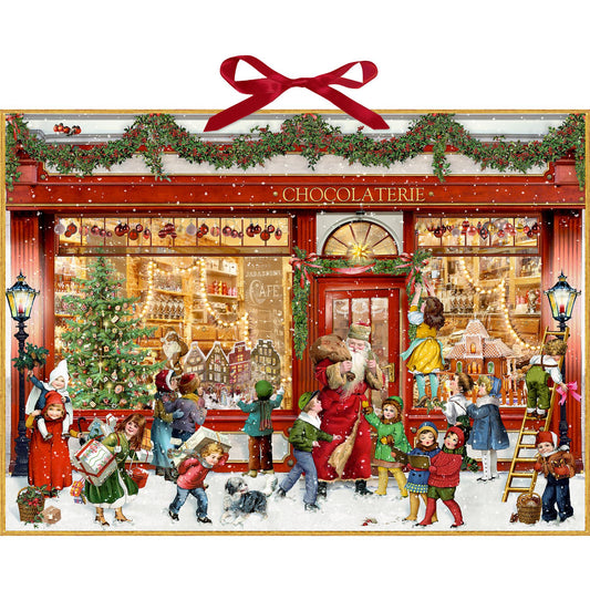 Deluxe Traditional Card Advent Calendar Large - The Chocolate Shop