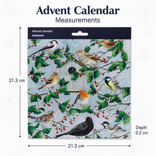 Winter Birds Traditional Christmas Picture Advent Calendar, 24 Door Calendar