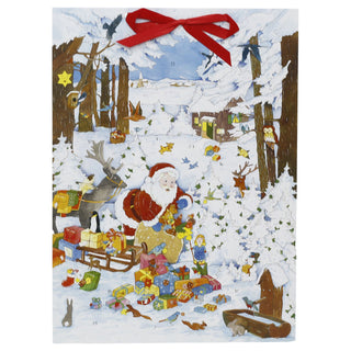 Giving Presents in the Winter Forest Large Christmas Advent Calendar, 38x52cm