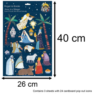 Away In A Manger 3D Pop & Slot Freestanding Nativity Christmas Advent Calendar