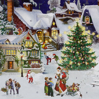 Village on the Hill Christmas Advent Calendar, A4 Traditional Picture Calendar