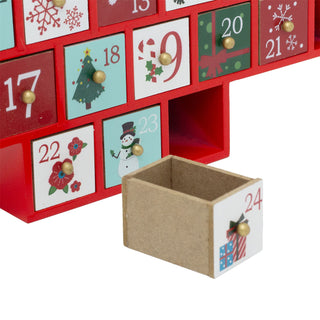 Red Wooden Christmas Tree Advent Calendar | Fill Your Own Advent Calendar