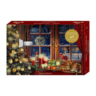 Christmas Tea Light Advent Calendar with 24 Revealing Picture Candles