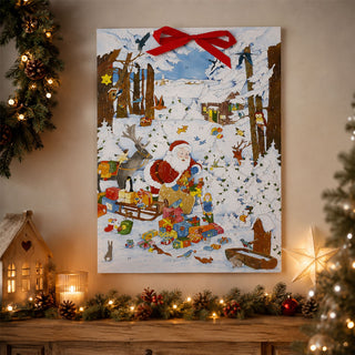 Giving Presents in the Winter Forest Large Christmas Advent Calendar, 38x52cm