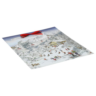 Skiing Advent Calendar, 46cm Nostalgic Mountain Large Christmas Picture Calendar