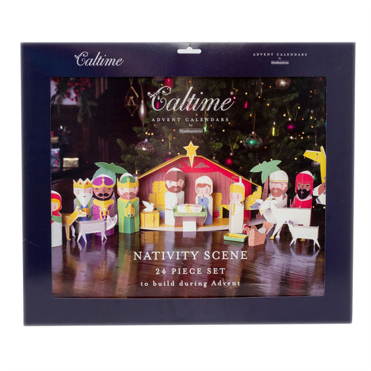 3D Nativity Scene Christmas Advent Calendar 24 Piece Build It Yourself Nativity