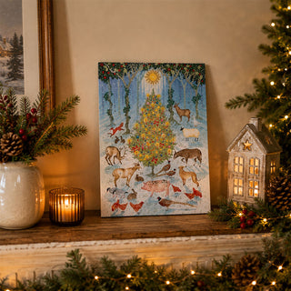 Woodland Magic Christmas Advent Calendar, A4 Vintage Woodland Illustration